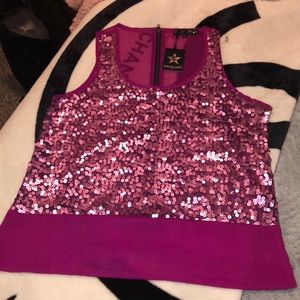 3/$15 Sequined tank top NWT